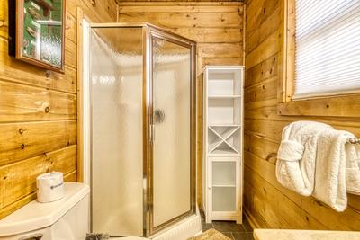 Ole Red upper level bathroom with walk in shower