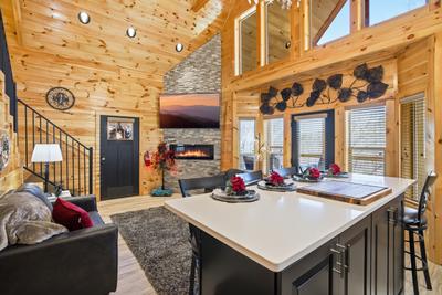 Let The Good Times Roll dining area and living room