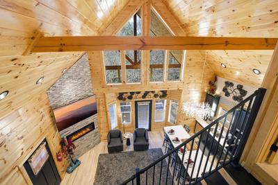 Let The Good Times Roll living room view from loft