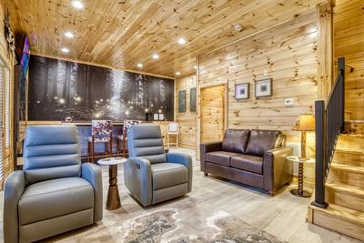 Firefly Strike Retreat lower level game room with duck pin bowling