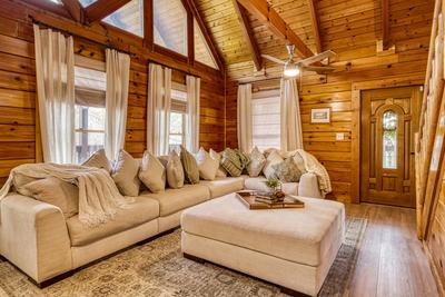 Sweet Dreams living room with oversized sectional sofa