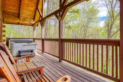 Sweet Dreams covered wrap around deck with hot tub