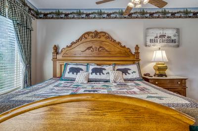 Triple the Mountain View king size bed in upper level bedroom one