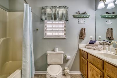 Triple the Mountain View upper level bathroom one with tub/shower combo