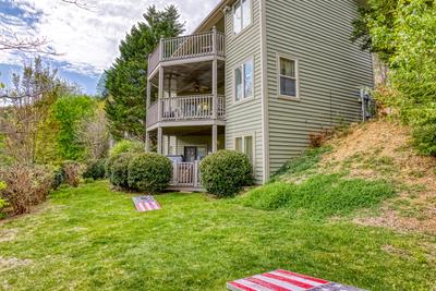 Triple the Mountain View back yard with corn hole