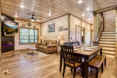 Honey Bear dining room and living room