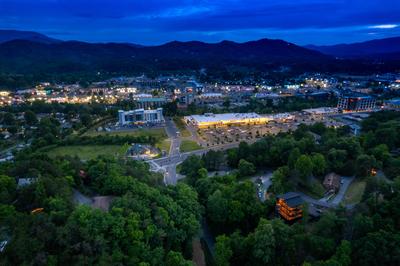 Honey Bear Aerial view at dusk