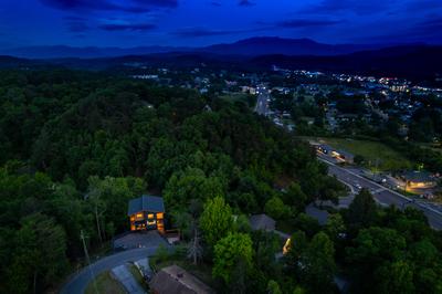 Honey Bear aerial view at night