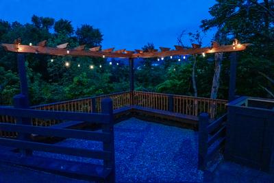 Honey Bear observation deck at night