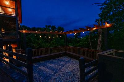 Honey Bear observation deck at night