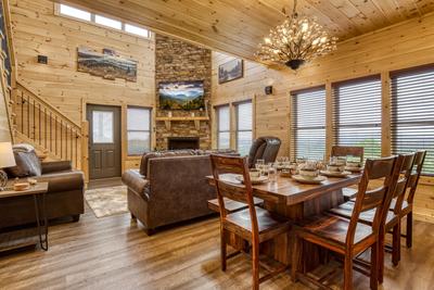 In The Clouds dining room and living room