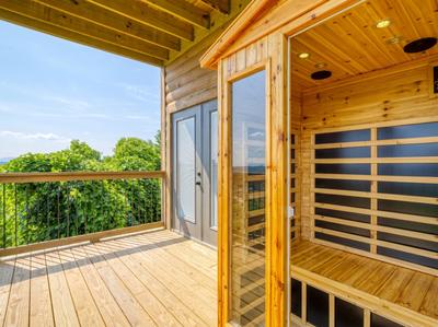 In The Clouds sauna on lower level deck