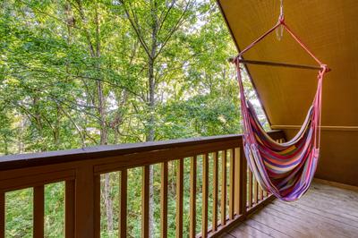 Forest Hollow upper level deck with hammock