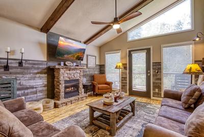 The Playful Bear living room with 50 inch TV