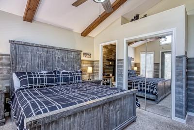 The Playful Bear king size bed in main level bathroom two