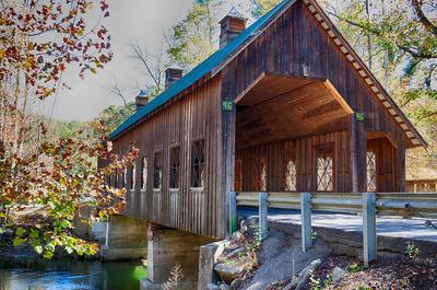 Covered bridge in the Great Smoky Mountains