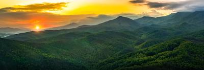 The Great Smoky Mountains at sunset