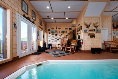 Lower Level Seating Area within Wet and Wild Pool Room