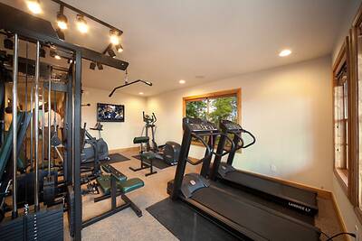 Exercise facility with treadmills at The Preserve Resort in Pigeon Forge
