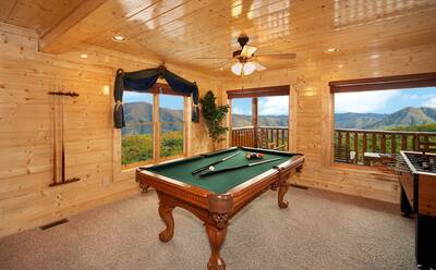 Cades Cove Castle 8 bedroom Pigeon Forge cabin with pool table