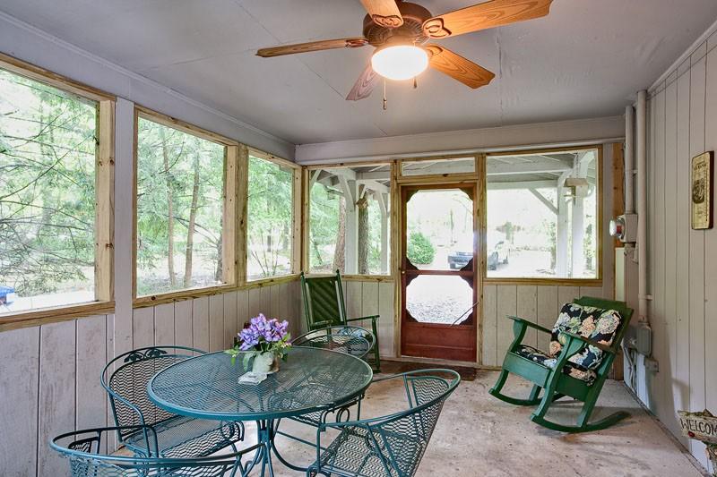 Sitting area on the porch