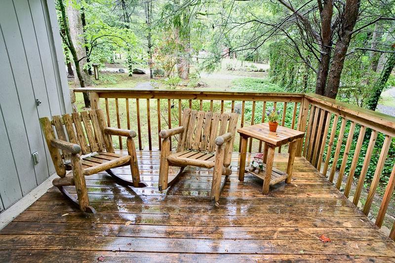 Wooden porch furniture