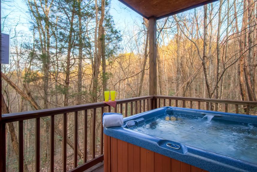 Hot tub on the deck