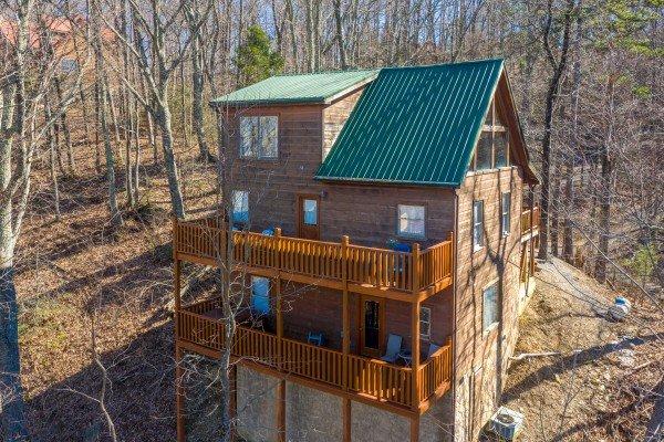 Aerial view of Tip Top View Cabin