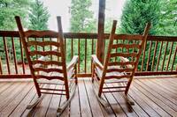 Rocking chairs that overlook the National Park