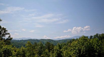 Mountain views at this one bedroom Pigeon Forge cabin rental