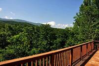 Spacious deck with views of the mountains