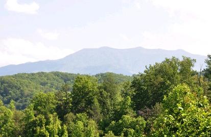 Mountain views from Dolly Bear cabin in Pigeon Forge