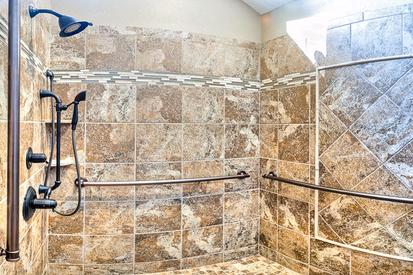 Wheelchair accessible shower