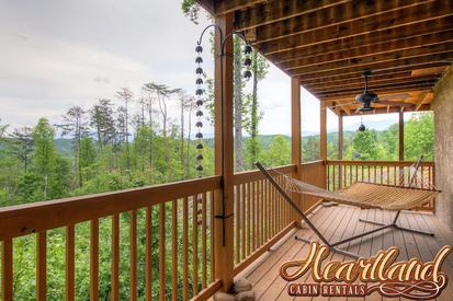 Relax in the outdoor hammock on the deck