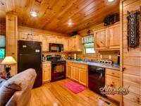 Full kitchen of Feels So Right - 2-level cabin between Pigeon Forge and Gatlinburg