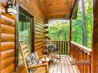 Front porch of Nice n Knotty 2 bedroom gatlinburg cabin rental
