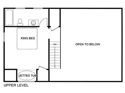 Upper level floor plan