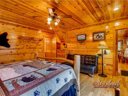 King bedroom with flat screen TV