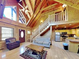 Living room/Dining at Topsy  in Pigeon Forge TN