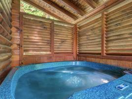 Soak away in your own hot tub! at Topsy  in Pigeon Forge TN
