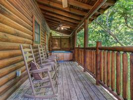 Soak away in your own hot tub! at Topsy  in Pigeon Forge TN