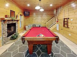 Lower Level Pool Table at Topsy  in Pigeon Forge TN