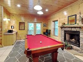 Lower Level Pool Table at Topsy  in Pigeon Forge TN