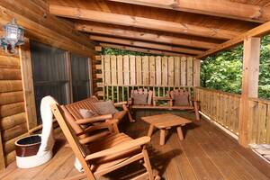 Main Floor Back Deck with Rocking Chairs