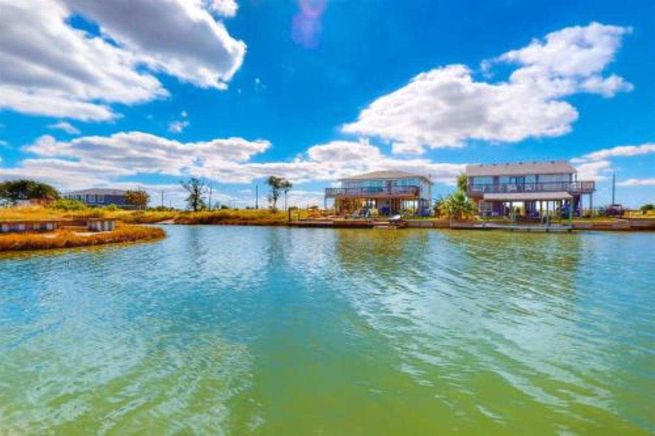 large canal behind the house