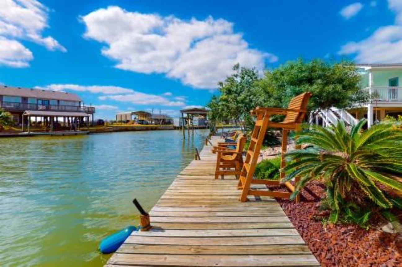 Wooden fishing dock
