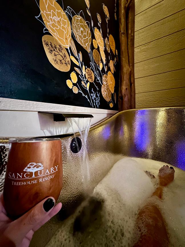 RELAX AND UNWIND IN OUR INDOOR CLAWFOOT COPPER SLIPPER TUB - BUBBLE BATH, TOWEL WARMER, CHAMPAGNE BUCKET, COMPLIMENTARY ROBES, LUXURY LINENS ARE PROVIDED.