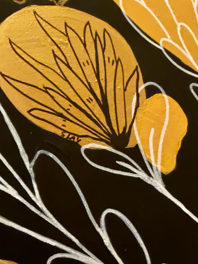 LET'S HAVE SOME FUN - LOOK FOR THE HIDDEN WORD "SLAY" IN THE ORIGINAL MURAL DONE INSIDE THE TREEHOUSE NEAR THE CLAWFOOT SLIPPER TUB.