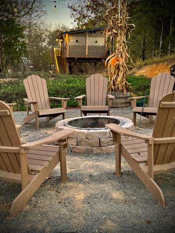 OUTDOOR COMMUNITY FIRE PIT - UNLIMITED FIREWOOD - FIRE STARTER KITS - CORN HOLE - S'MORES STICKS PROVIDED