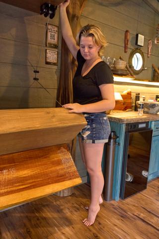 CRANK UP THE BOTTOM BUNK TO REVEAL AN INTERACTIVE FEATURE - ONLY AT SANCTUARY TREEHOUSE RESORT